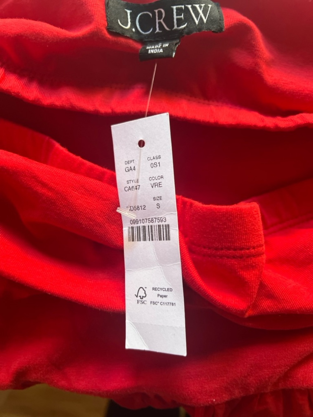 Red J Crew Summer Midi Dress - Picture 8 of 8